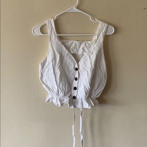 Shein white crop top